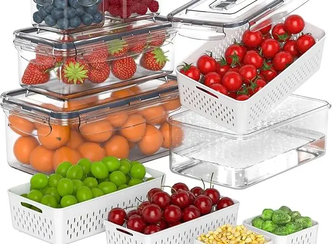 5 Pcs Fruit Storage Containers For Fridge
