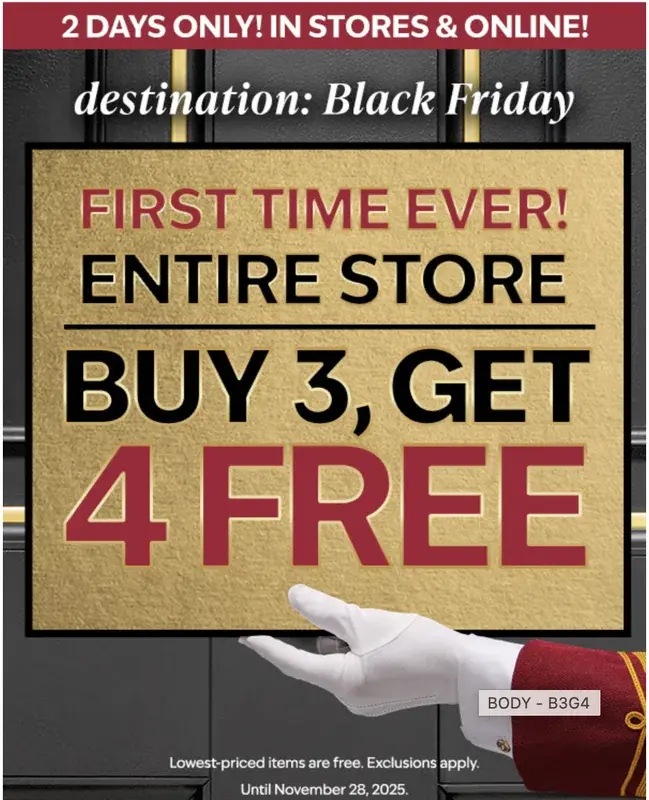 Bath & Body Works Canada Black Friday Deals Sale 2025: Buy 3, Get 4 FREE Everything + $40 Champagne Toast Gift Set with $40 Purchase + More