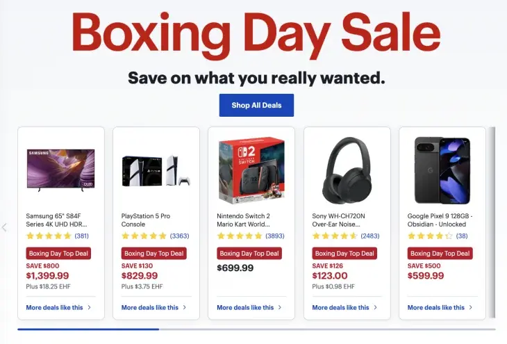 Best Buy Canada Boxing Day Sale Deals 2025 *LIVE*