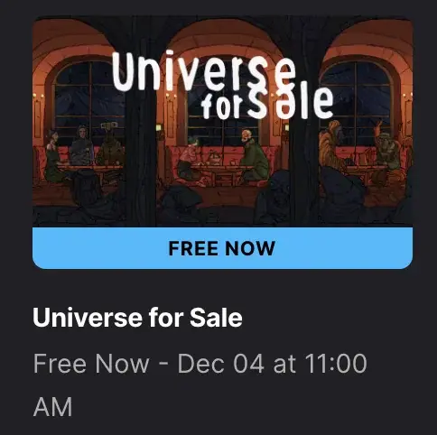 Epic Games Freebie: Get Universe for Sale for FREE
