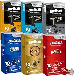 Lavazza Aluminum Espresso Capsules Compatible with Nespresso