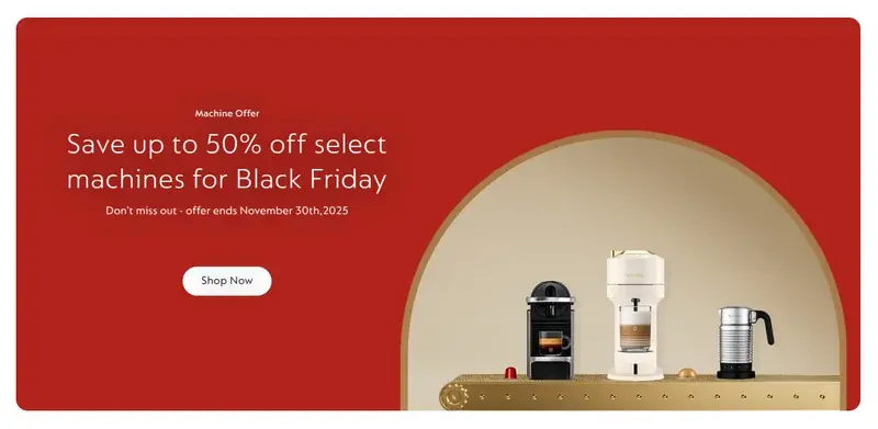 Nespresso Canada Black Friday Sale 2025 *LIVE*: Save up to 50% on Select Machines
