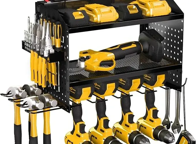 Power Tool Organizer with Charging Station