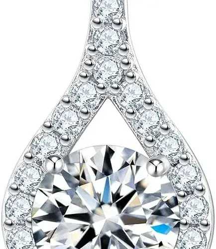 SecreTalk 15CT Moissanite Pendant Necklace for Women