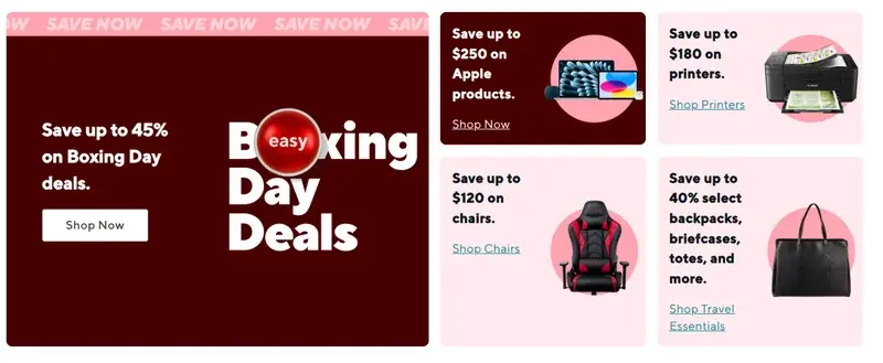 Staples Canada Boxing Day 2025 Deals Sale: Save up to 45% on Select Items + More