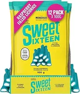 Sweet Sixteen Candy – Raspberry Filled Licorice