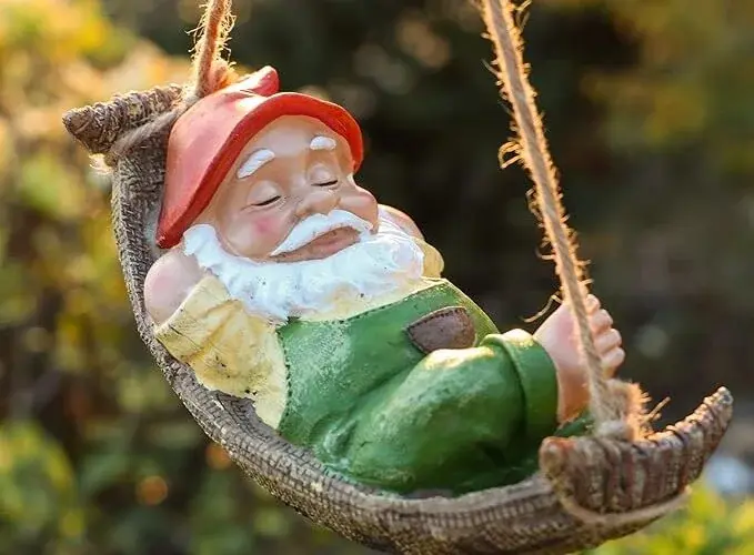 TERESAS COLLECTIONS Green Garden Gnome Statues for