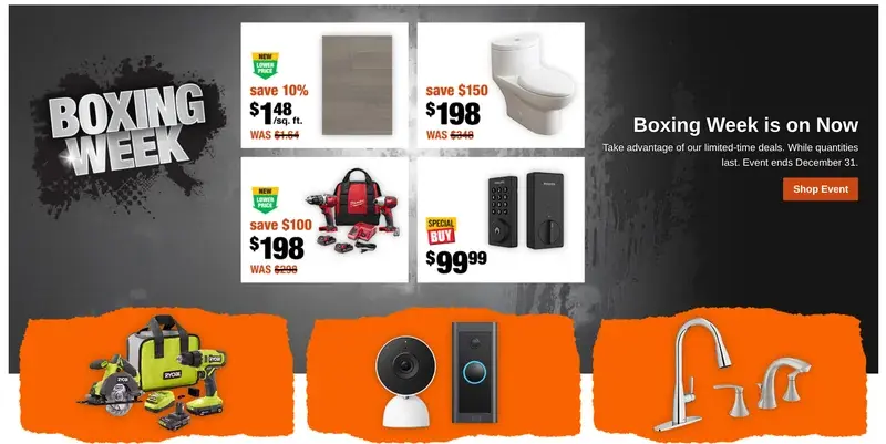 The Home Depot Canada Boxing Week Sale: Save up to $400 When You Buy 3 Appliances + More