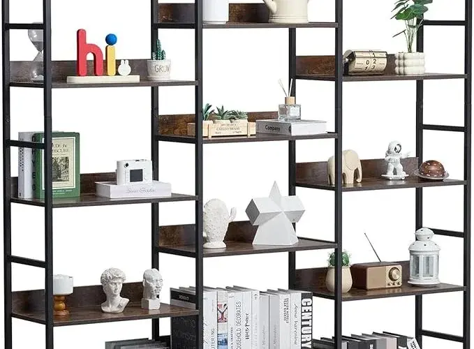 VEVOR Triple Metal Bookshelf