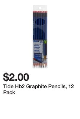 Tide Hb2 Graphite Pencils, 12 Pack