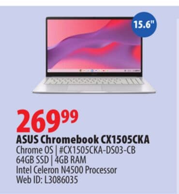 ASUS 15.6" Chromebook CX1505CKA