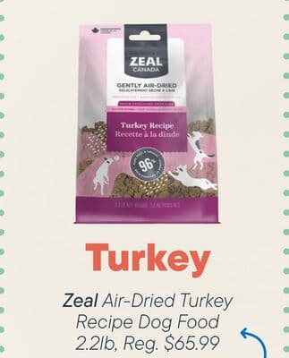 Zeal Air-Dried Turkey Recipe Dog Food