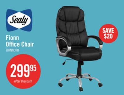 Sealy® Fionn 30.5" Adjustable Office Chair - Black