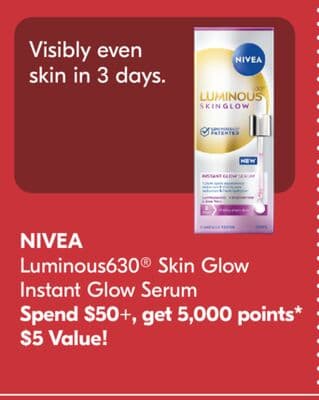 NIVEA Luminous630® Skin Glow Instant Glow Serum