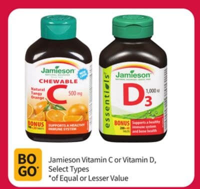 Jamieson Vitamin C or Vitamin D
