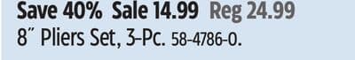 mastercraft 8˝ Pliers Set
