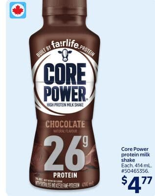 Core Power protein milk shake