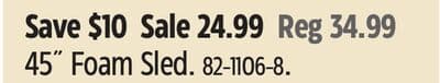 45˝ Foam Sled