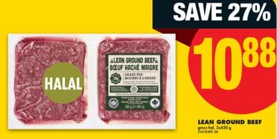 LEAN GROUND BEEF, 2x450 g