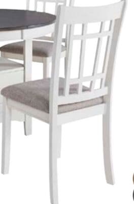 Dena Dining Chair with Linen-Look Fabric - Dove Grey