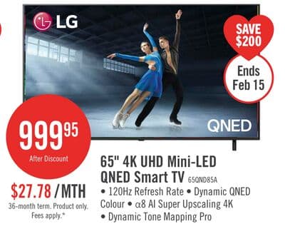 LG 65" QNED85 evo AI Mini-LED 4K UHD Smart webOS TV (65QNED85AUA.ACC) - 2025 Model