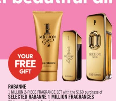 RABANNE 1 MILLION 2-PIECE FRAGRANCE SET with the $160 purchase of SELECTED RABANNE 1 MILLION FRAGRANCES