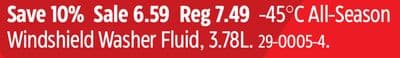 -45°C All-Season Windshield Washer Fluid