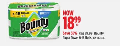Bounty Paper Towel 6=18 Rolls