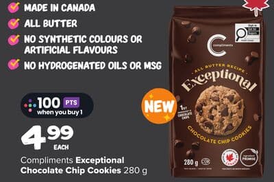 Compliments Exceptional Chocolate Chip Cookies