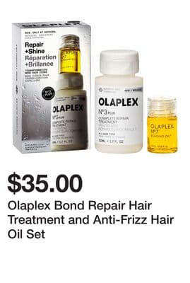 Olaplex Bond Repair Hair Treatment and Anti-Frizz Hair Oil Set