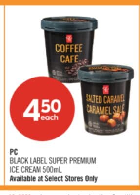 PC BLACK LABEL SUPER PREMIUM ICE CREAM