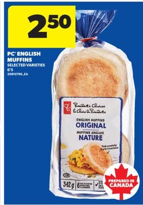 PC® ENGLISH MUFFINS, 6'S