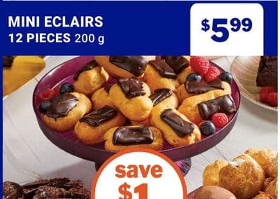 MINI ECLAIRS 12 PIECES