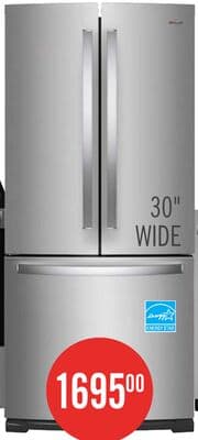 Whirlpool 30" 20 Cu. Ft. French-Door Refrigerator - Fingerprint Resistant Stainless Steel - WRF560SFHZ