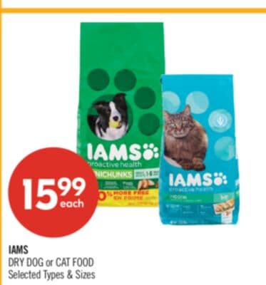 IAMS DRY DOG or CAT FOOD`