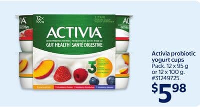 Activia probiotic yogurt cups