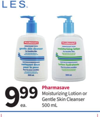 Pharmasave Moisturizing Lotion or Gentle Skin Cleanser