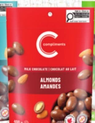 Compliments Milk or Dark Chocolate Covered Almonds