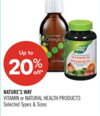 NATURE'S WAY VITAMIN or NATURAL HEALTH PRODUCTS