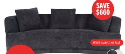 91" Moon Curved Sofa