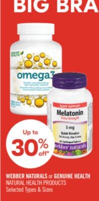 WEBBER NATURALS or GENUINE HEALTH NATURAL HEALTH PRODUCTS