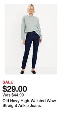 Old Navy High-Waisted Wow Straight Ankle Jeans