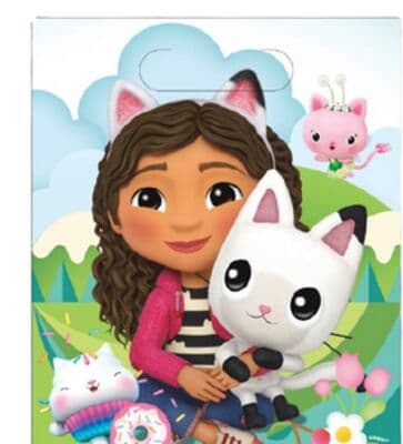Gabby's Dollhouse Gift Bags, Multi-Coloured, 8.5-in, 8-pk, for Birthday Party