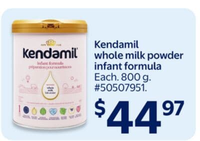 Kendamil whole milk powder infant formula