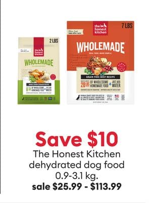 Save $10 The Honest Kitchen dehydrated dog food