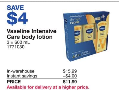 Vaseline Intensive Care body lotion