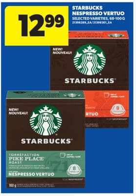 STARBUCKS NESPRESSO VERTUO, 68-100 G