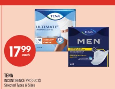 TENA INCONTINENCE PRODUCTS