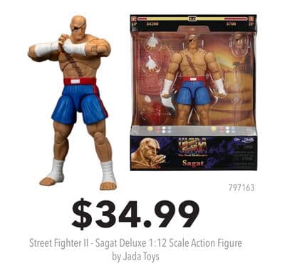 Street Fighter II - Sagat Deluxe 1:12 Scale Action Figure by Jada Toys