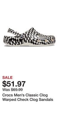 Crocs Men's Classic Clog Warped Check Clog Sandals